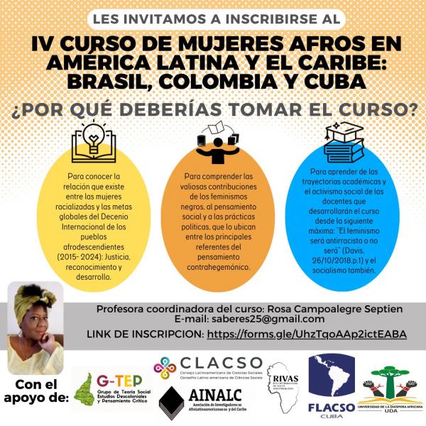 IV curso de mujeres afros en América Latina y El Caribe: Brasil, Colombia y Cuba