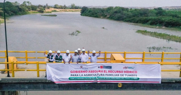MIDAGRI: Gobierno asegura la irrigación de cultivos de la agricultura familiar con la inauguración del canal La Peña en Tumbes